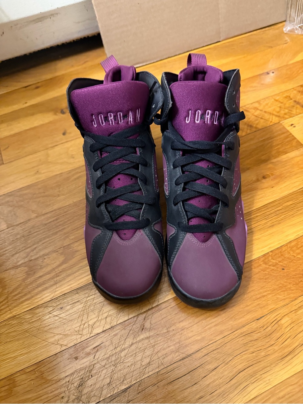 Jordan Kids' Purple and Black High-Top Sneakers